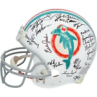 Casque Riddell authentique rétro des Dolphins de Miami de 1972, autographié et comportant 40 signatures.