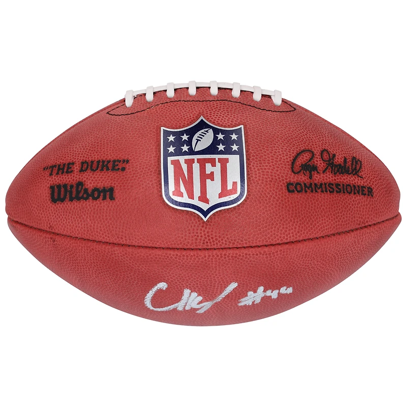 Ballon de football Wilson Duke dédicacé par Chop Robinson des Dolphins de Miami