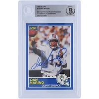 Carte authentifiée signée Dan Marino Miami Dolphins Score #13 Beckett 1989 Fanatics Witnessed