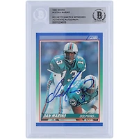 Carte authentifiée signée Dan Marino Miami Dolphins Score #13 Beckett 1990 Fanatics Witnessed