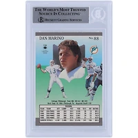Carte authentifiée autographiée Fleer Ultra #88 Beckett 1991 par Dan Marino Miami Dolphins