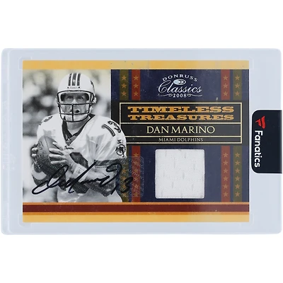 Carte Donruss Classics 2008, autographiée par Dan Marino (Miami Dolphins), relique utilisée en match, n° TT-12, n° 18/25