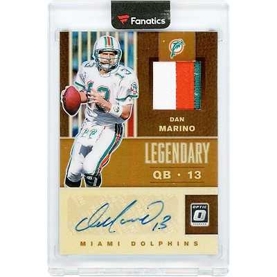 Dan Marino Miami Dolphins Autographed 2020 Panini Donruss Optic Tri-Color Relic #LPA-DM #2/25 Card