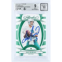 Dan Marino Miami Dolphins Autographed 2022 Panini Flawless Emerald #80 #5/5 Beckett Fanatics Witnessed Authenticated 9/10 Card