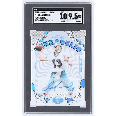 Dan Marino Miami Dolphins Autographed 2022 Panini Illusions Funkadelic #F-15 #6/15 SGC Authenticated 9.5/10 Card