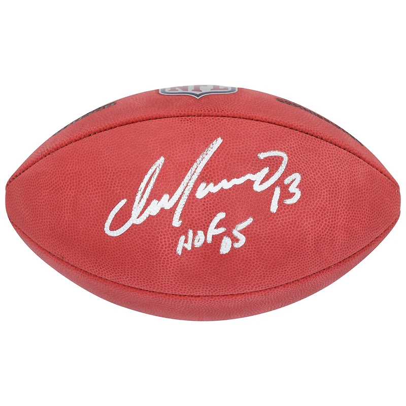 Ballon de football Duke en couleur autographié par Dan Marino, Miami Dolphins, avec l'inscription « HOF 05 »