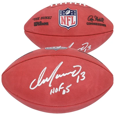 Ballon de football Duke en couleur autographié par Dan Marino, Miami Dolphins, avec l'inscription « HOF 05 »