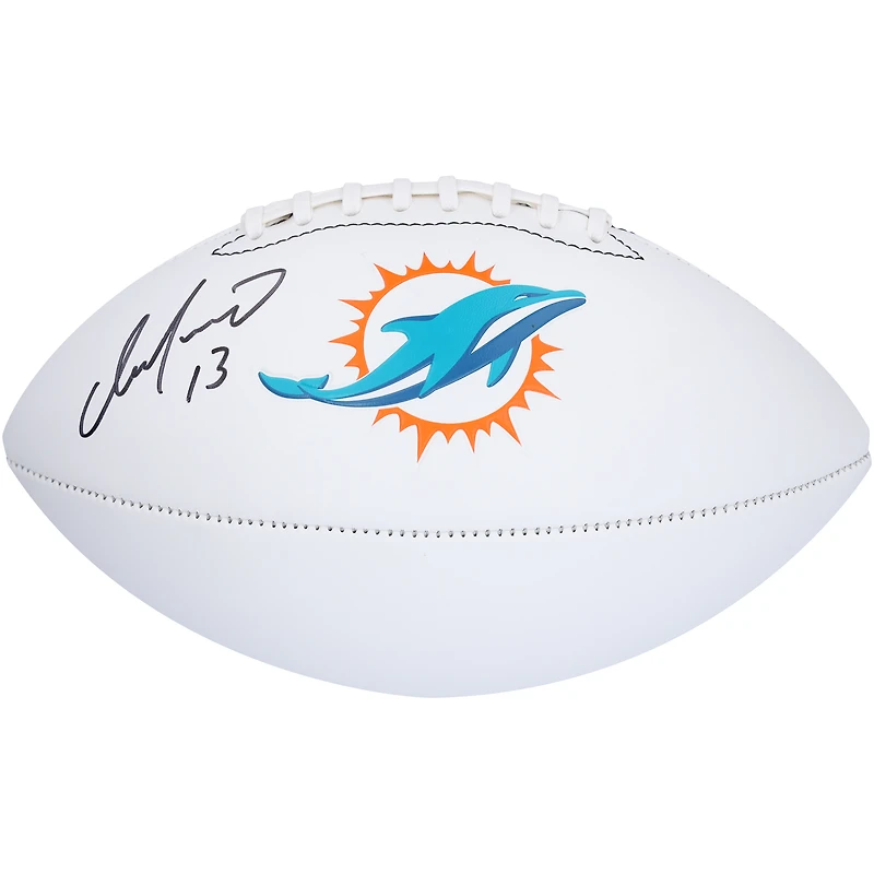Dan Marino Miami Dolphins Ballon de football à panneau blanc Franklin dédicacé