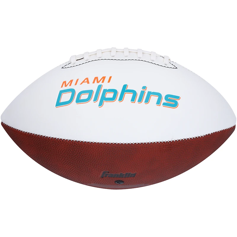 Dan Marino Miami Dolphins Ballon de football à panneau blanc Franklin dédicacé