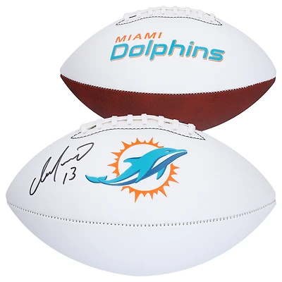 Dan Marino Miami Dolphins Ballon de football à panneau blanc Franklin dédicacé