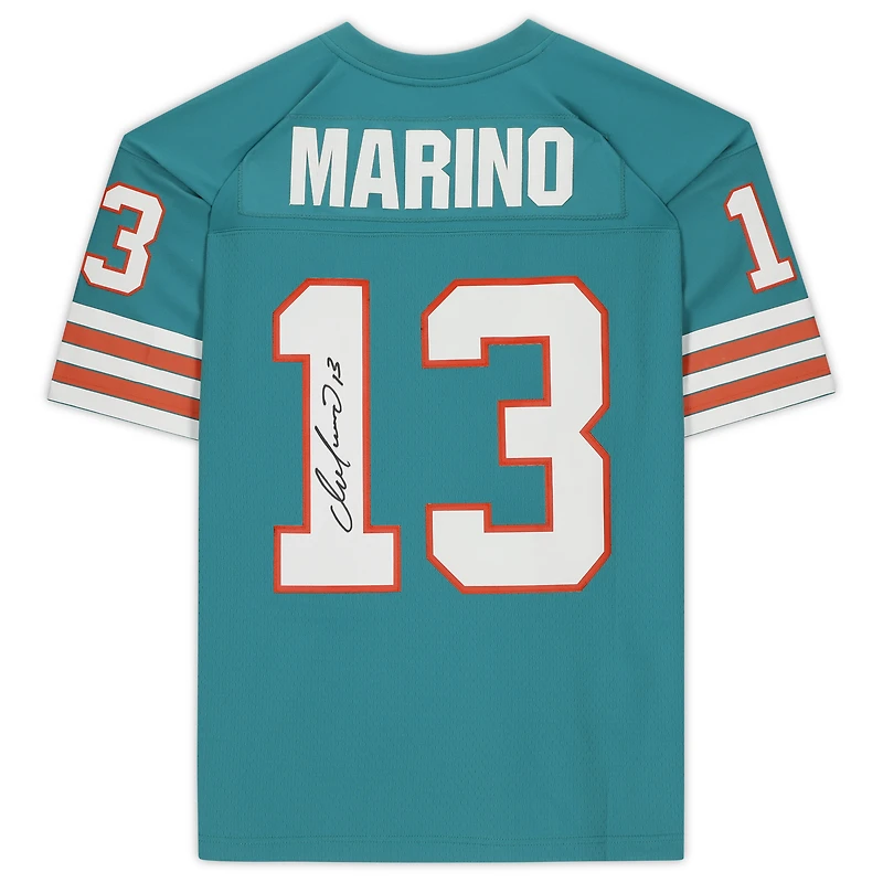 Dan Marino Miami Dolphins Autographed Mitchell & Ness Aqua Replica Jersey