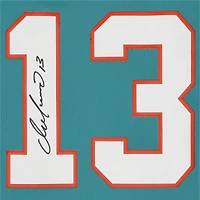 Maillot réplique Mitchell & Ness Aqua autographié par Dan Marino des Dolphins de Miami