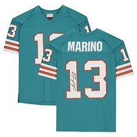 Dan Marino Miami Dolphins Autographed Mitchell & Ness Teal Replica Jersey with "HOF 05" Inscription