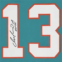 Dan Marino Miami Dolphins Autographed Mitchell & Ness Teal Replica Jersey with "HOF 05" Inscription