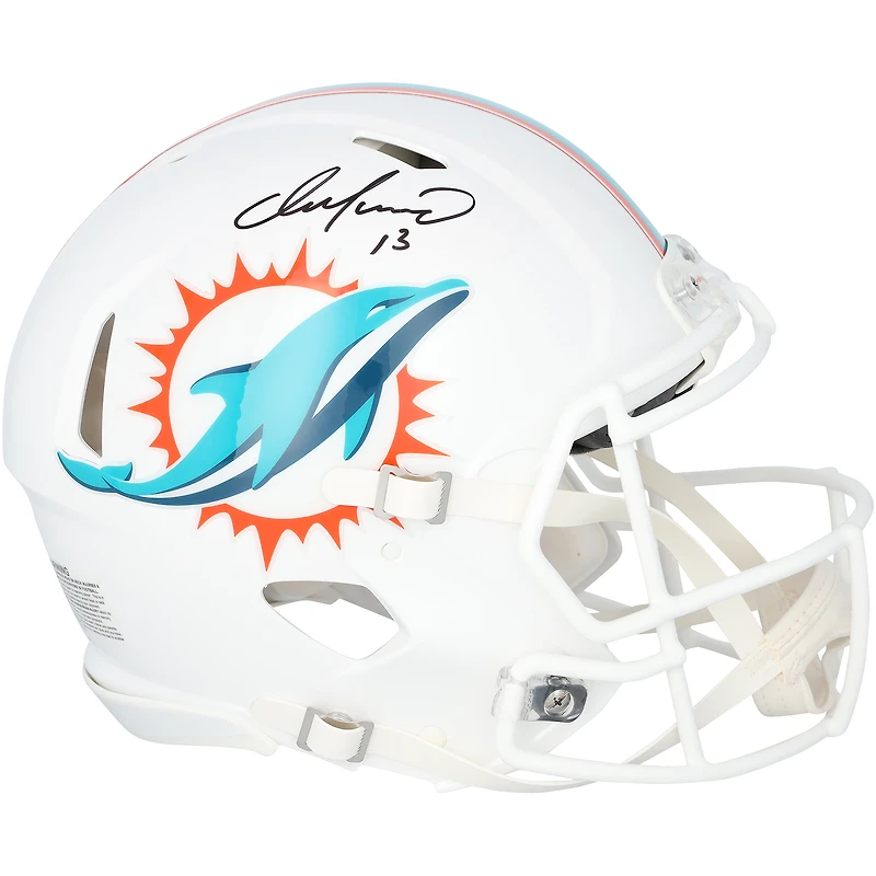 Casque Riddell Speed ​​Authentic autographié par Dan Marino, joueur des Dolphins de Miami