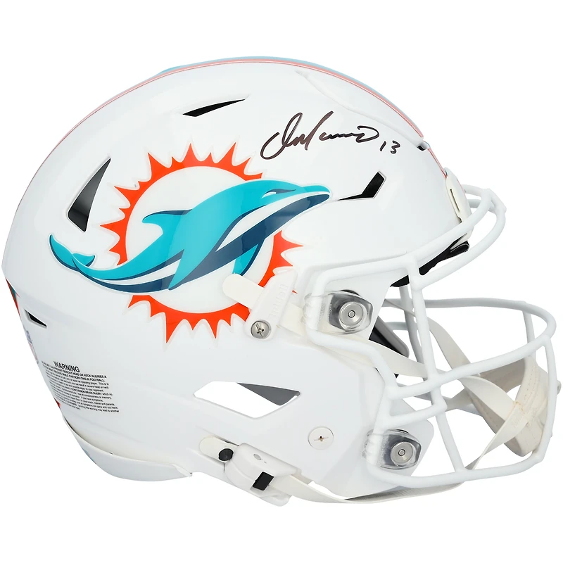 Casque Riddell Speed ​​Flex Authentic autographié par Dan Marino, joueur des Dolphins de Miami