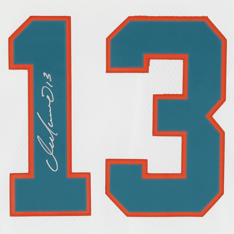 Maillot Mitchell & Ness blanc réplique autographié de Dan Marino, Miami Dolphins