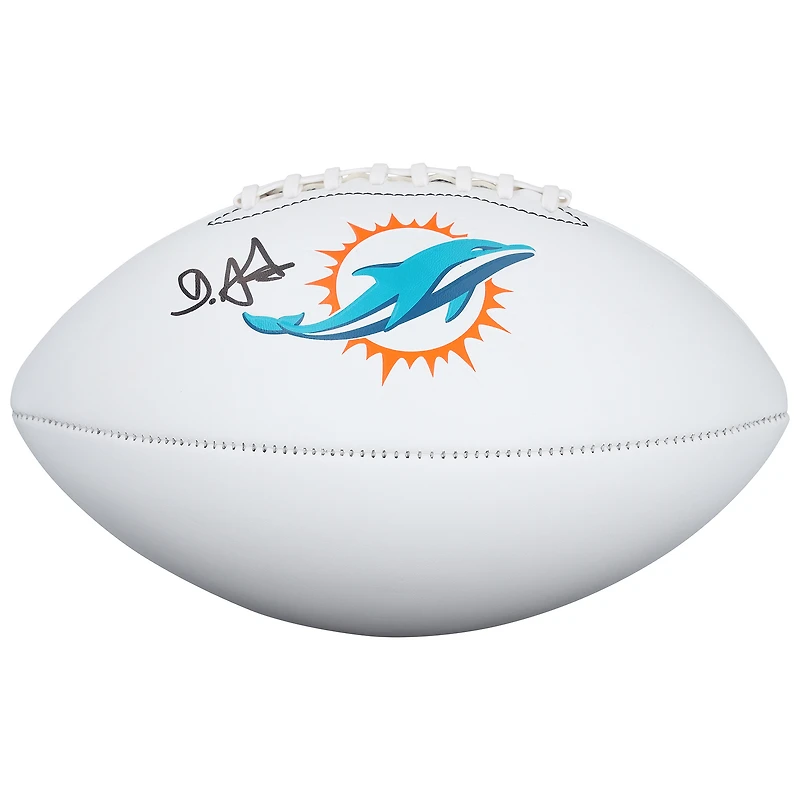 De’Von Achane Miami Dolphins Autographed Franklin White Panel Football