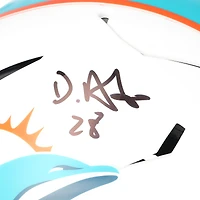Casque Riddell Speed ​​Flex Authentic autographié par De’Von Achane des Miami Dolphins avec inscription « Phins Up »