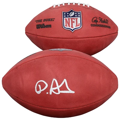 Ballon de football Wilson Duke en couleur, autographié par De’Von Achane des Dolphins de Miami