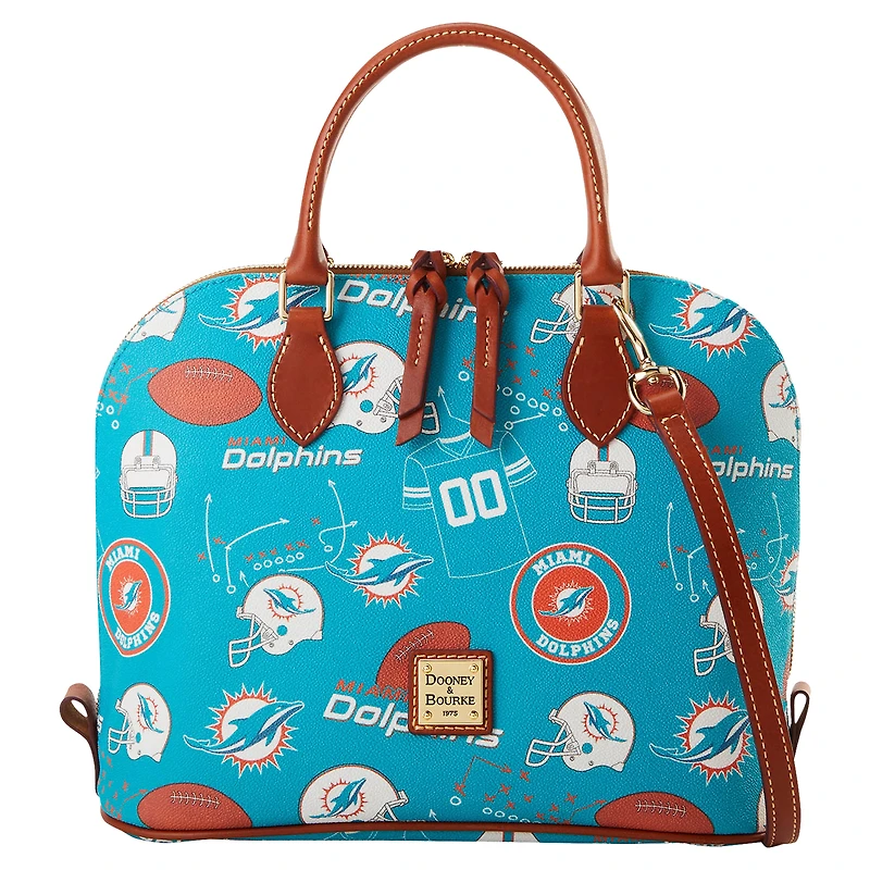 Sac à main zippé Dooney & Bourke Miami Dolphins Game Day