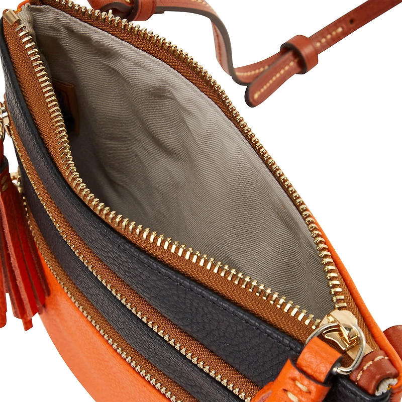 Dooney & Bourke Miami Dolphins Infield Sac à bandoulière à triple fermeture éclair