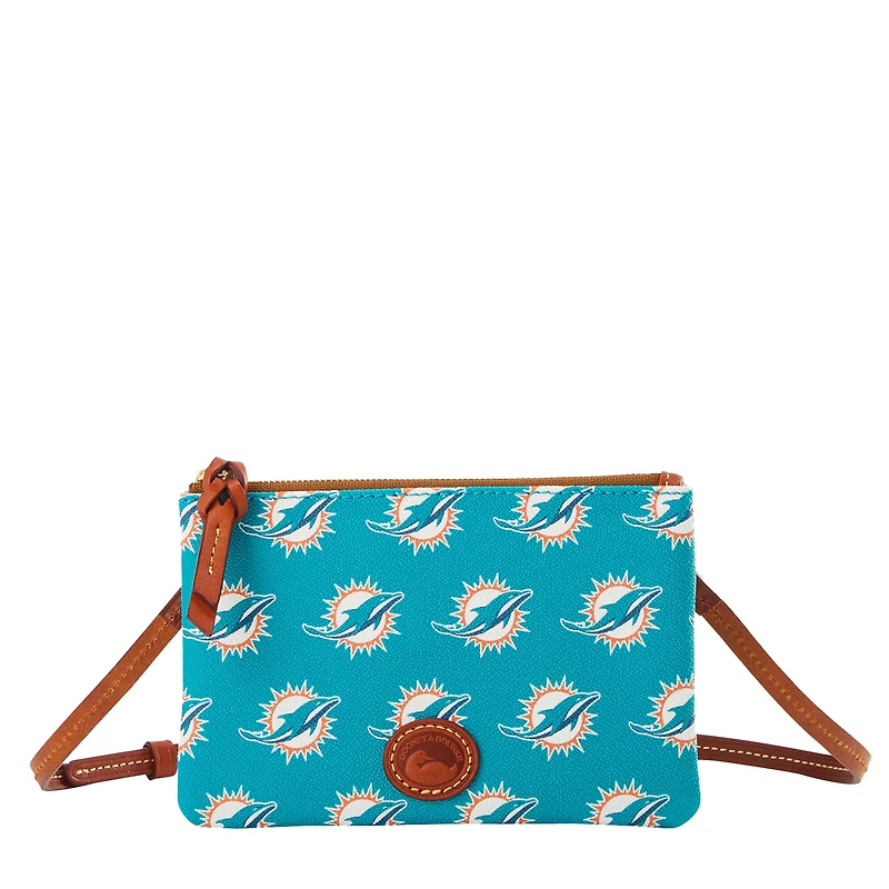 Dooney & Bourke Miami Dolphins Top Zip Crossbody Bag