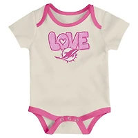 Girls Newborn & Infant White Miami Dolphins All The Love 2 Piece Bodysuit and Pants Set