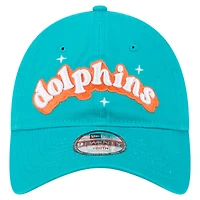 Casquette ajustable New Era Aqua Miami Dolphins Cheer 9TWENTY pour jeunes filles