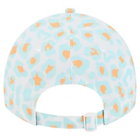 Casquette ajustable Active Leopard 9TWENTY Miami Dolphins New Era blanche pour filles