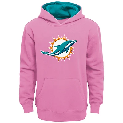 Girls Youth Pink Miami Dolphins Prime Pullover Hoodie