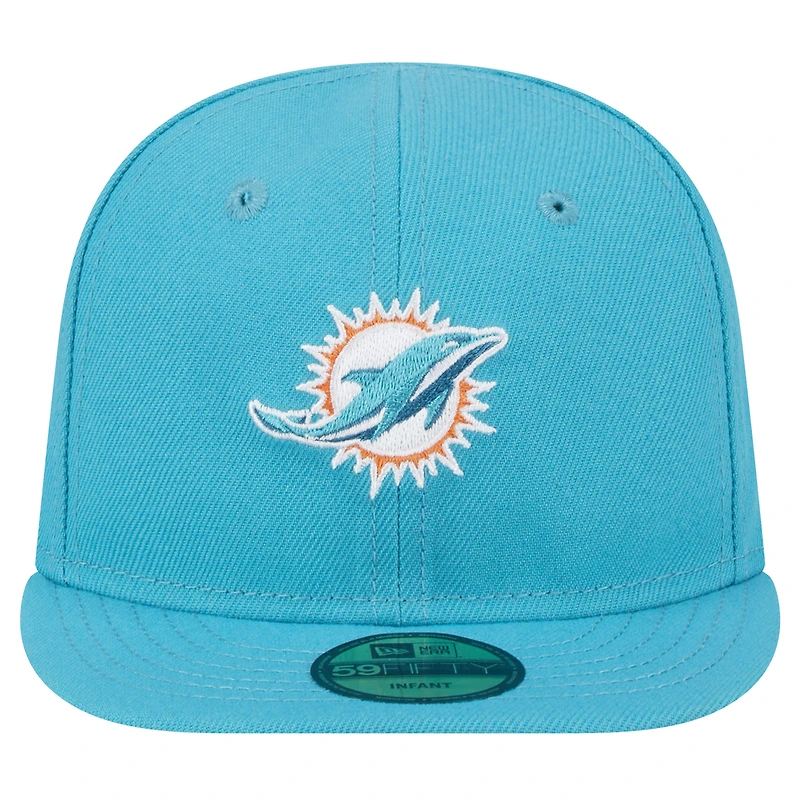 Casquette ajustée My 1st 59FIFTY pour bébé New Era Aqua Miami Dolphins