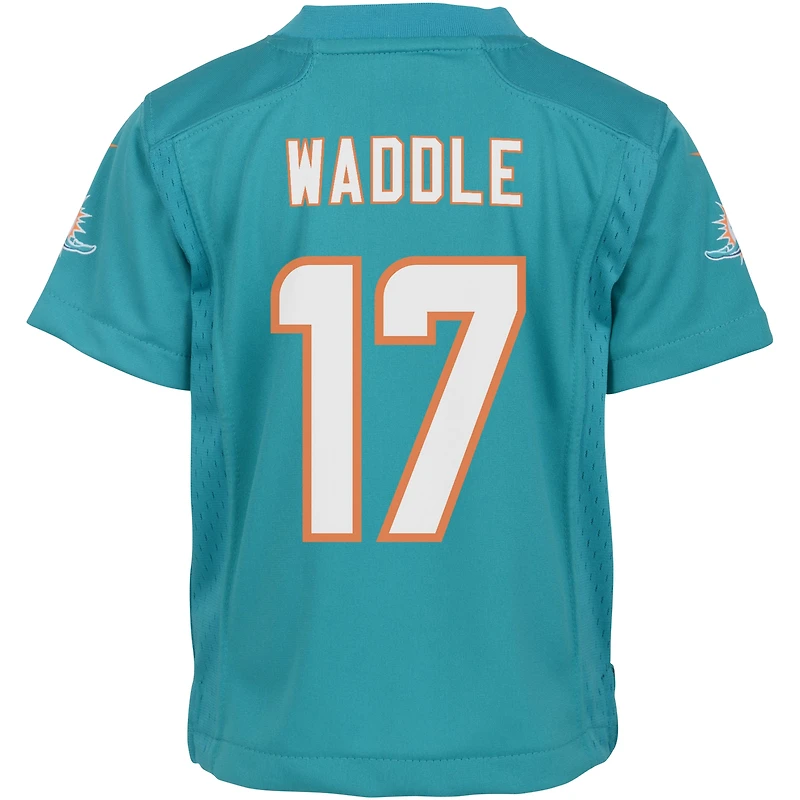 Infant Nike Jaylen Waddle Aqua Miami Dolphins Team Player Game Jersey