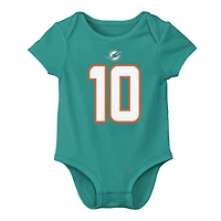 Body Nike Tyreek Hill Aqua pour bébé avec nom et numéro de joueur des Dolphins Miami