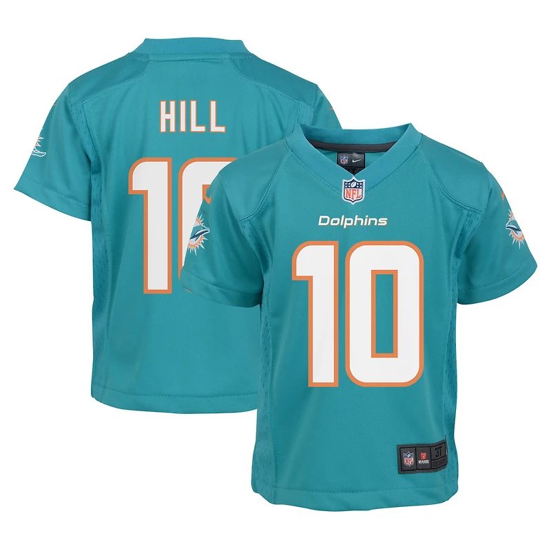 Maillot de jeu Nike Tyreek Hill Aqua pour bébé des Dolphins Miami