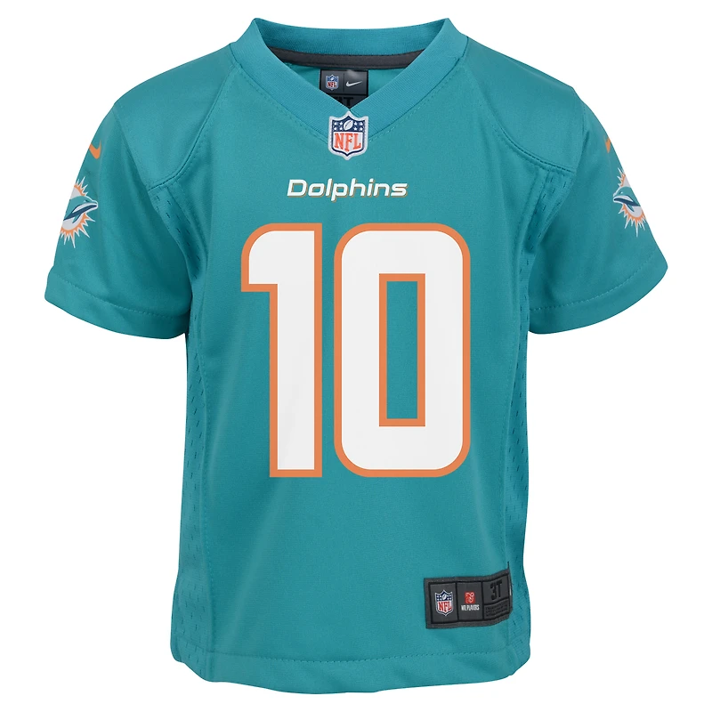 Maillot de jeu Nike Tyreek Hill Aqua pour bébé des Dolphins Miami