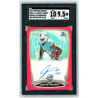 Carte de recrue autographiée de Jarvis Landry (Miami Dolphins), Bowman Chrome Red Refractor 2014, n° RCRA-JL, n° 25/25, authentifiée SGC, note 9,5/10.
