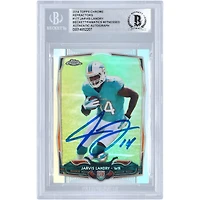 Jarvis Landry Miami Dolphins Autographié 2014 Topps Chrome Refractor #177 Beckett Fanatics Witnessed Carte Rookie Authentifiée