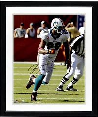 Jason Taylor Miami Dolphins Autographed 16" x 20" Run Photograph with "HOF 17" Inscription