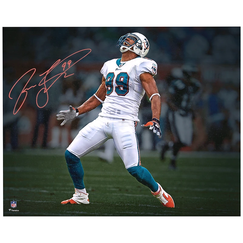 Jason Taylor Miami Dolphins Autographed 16" x 20" Sack Celebration Spotlight Photograph