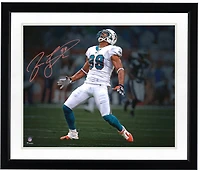 Photo dédicacée de Jason Taylor (Miami Dolphins) - Célébration d'un sack (40 x 50 cm)