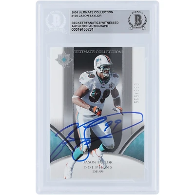 Jason Taylor Miami Dolphins Autographed 2006 Upper Deck Ultimate Collection #105 #/525 Beckett Fanatics Witnessed Authenticated Card 