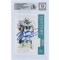Carte Panini National Treasures Century Materials Relic #CM-64 #73/99 signée par Jason Taylor Miami Dolphins, carte 10 authentifiée avec l'inscription "HOF 17" de Beckett Fanatics