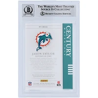 Carte Panini National Treasures Century Materials Relic #CM-64 #73/99 signée par Jason Taylor Miami Dolphins, carte 10 authentifiée avec l'inscription "HOF 17" de Beckett Fanatics