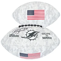 Jason Taylor Miami Dolphins Autographed 2024 Salute To Service Wilson Football 