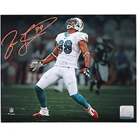 Photographie autographiée de Jason Taylor des Miami Dolphins, Scream Spotlight, 8" x 10"