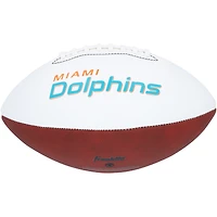 Ballon de football Franklin White Panel autographié par Jason Taylor des Miami Dolphins avec l'inscription « HOF 17 »