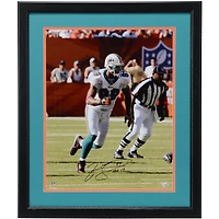 Jason Taylor Miami Dolphins Framed Autographed 16" x 20" Run Photograph with "HOF 17" Inscription