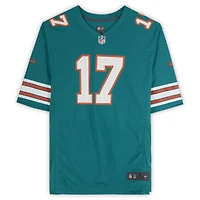 Maillot de match Nike dédicacé par Jaylen Waddle Aqua Miami Dolphins