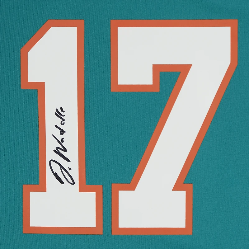 Maillot de match Nike dédicacé par Jaylen Waddle Aqua Miami Dolphins